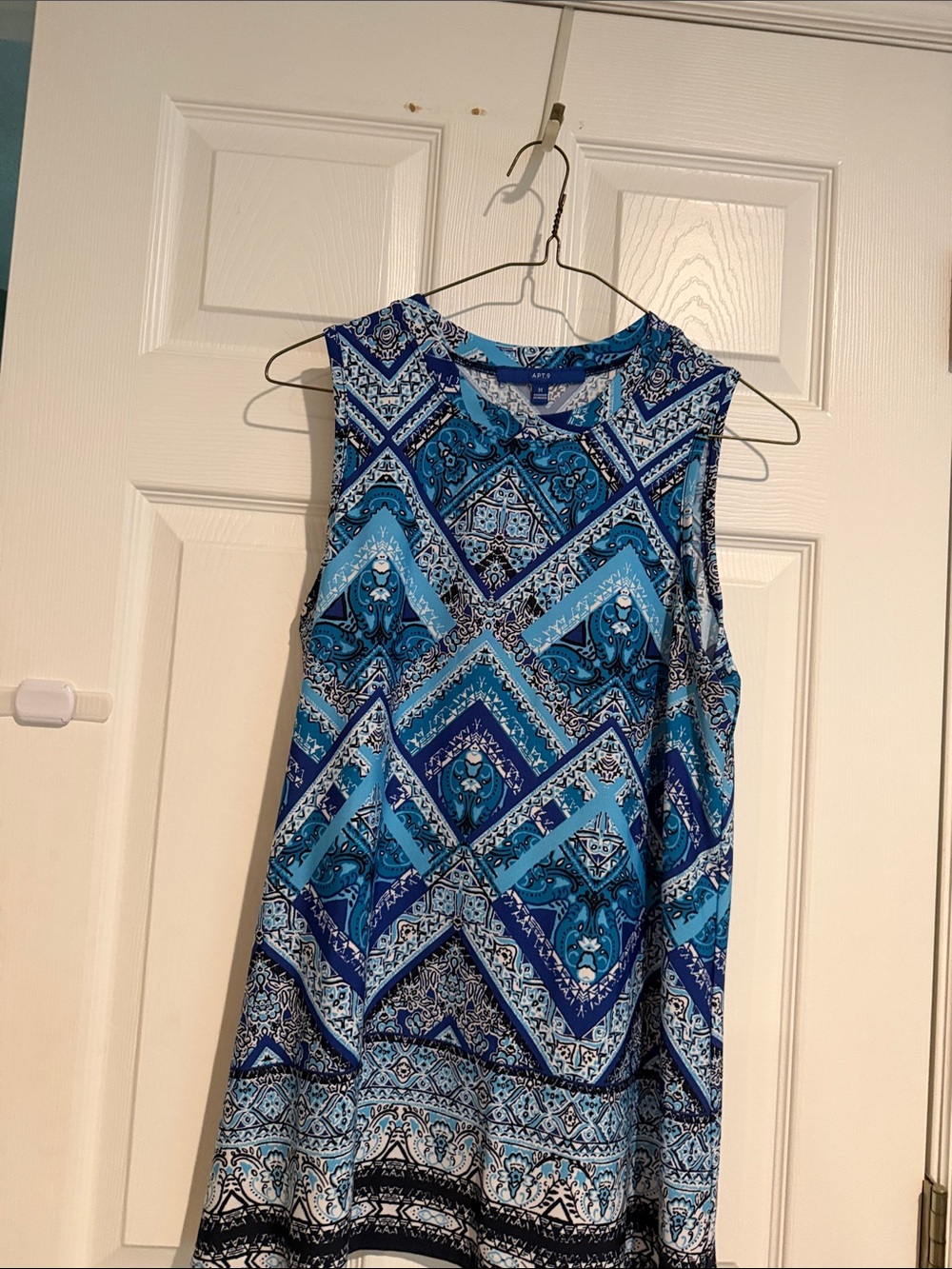 Apt. 9 Blue Teal Geometric Paisley Sleeveless Camisole